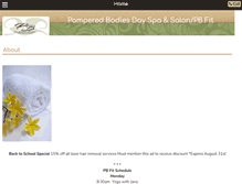 Tablet Screenshot of pamperedbodies.com